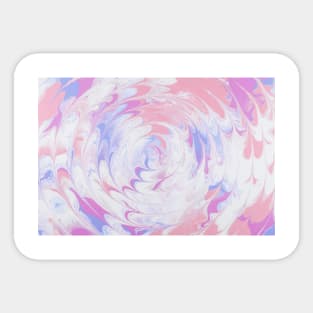 Pink and White Swirl Sticker